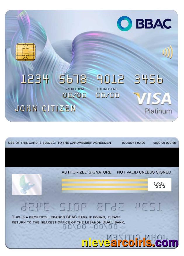 Lebanon BBAC visa platinum card